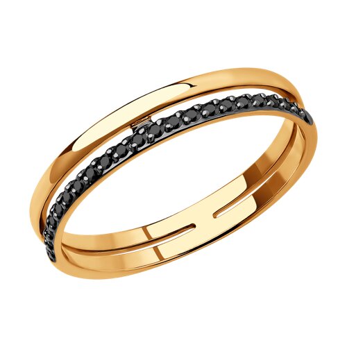 Кольцо, золото, фианит, 51-110-01643-1